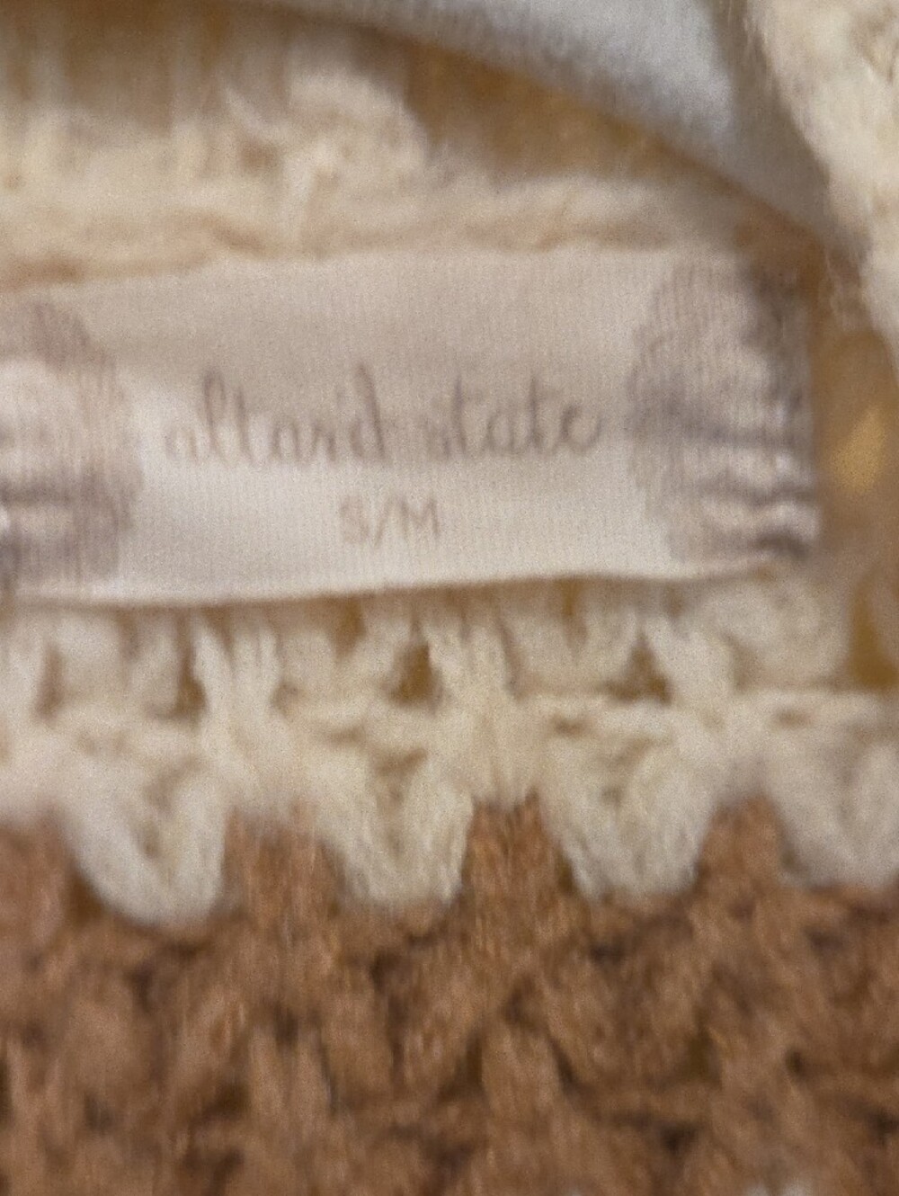 Altar'd State Cream Open-Front Striped Chunky Cardigan - Picture 8 of 10